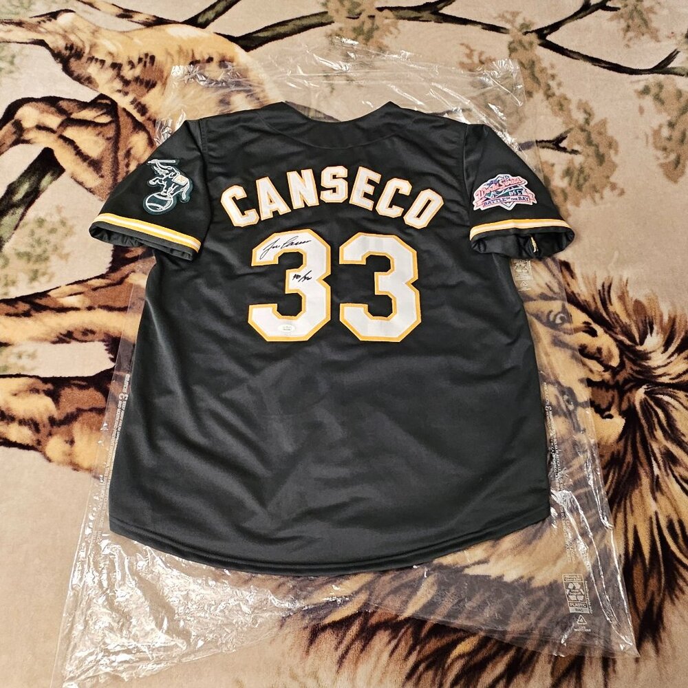 Jose Canseco Signed Auto Oakland Athletics 40/40 Baseball Jersey JSA Autographed